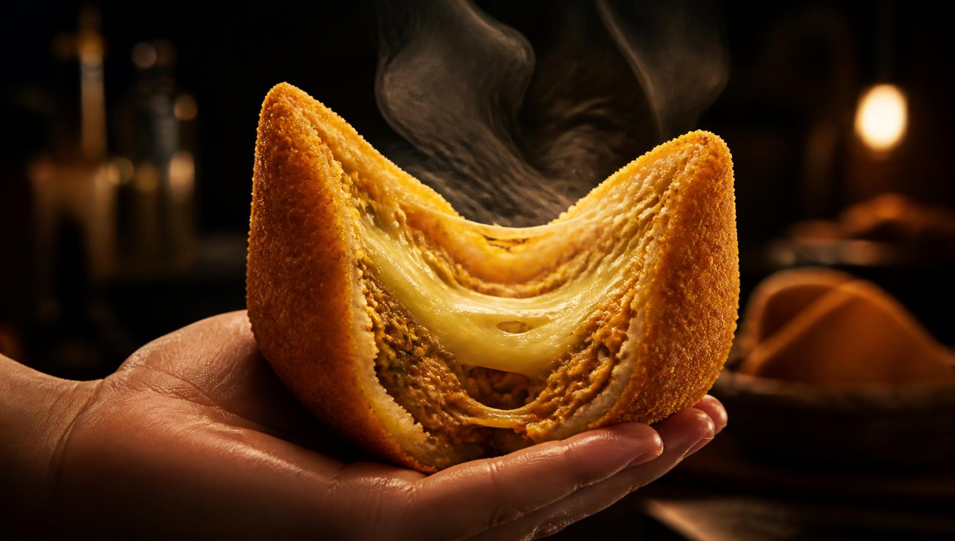 Coxinhas crocantes recém-fritas em destaque
